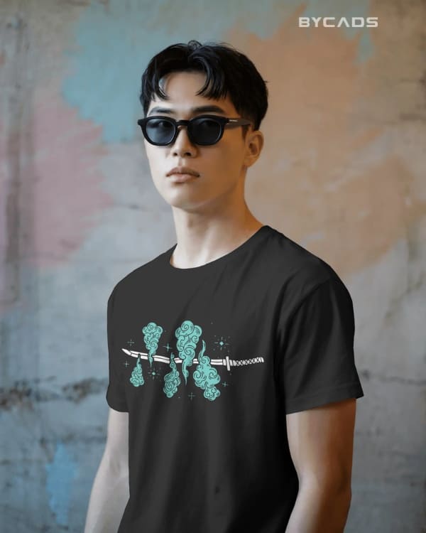 Muichiro Tokito Mist Breathing Graphic Regular-Fit Cotton Blend T-Shirt | Anime Streetwear