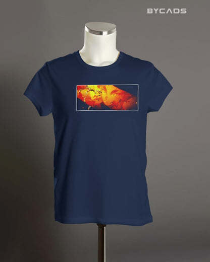 BYCADS "Will of Fire" Rengoku Flame Hashira Anime Graphic Regular-Fit Cotton Blend T-Shirt