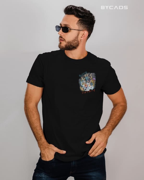 Luffy Gear 5 Joy Boy Graphic Regular-Fit Cotton Blend T-Shirt | Anime Streetwear