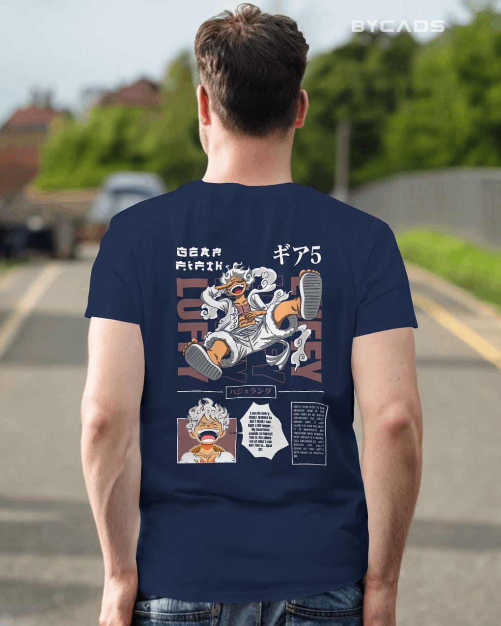 BYCADS "Gear 5 Joyboy" Luffy Anime Graphic Regular Fit T-Shirt