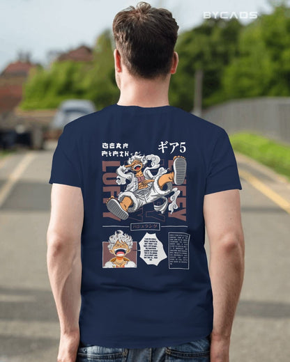 BYCADS "Gear 5 Joyboy" Luffy Anime Graphic Regular Fit T-Shirt
