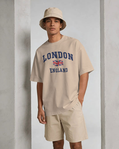 Bycads London England Oversized Graphic T-Shirt | Casual Streetwear Travel T-shirt