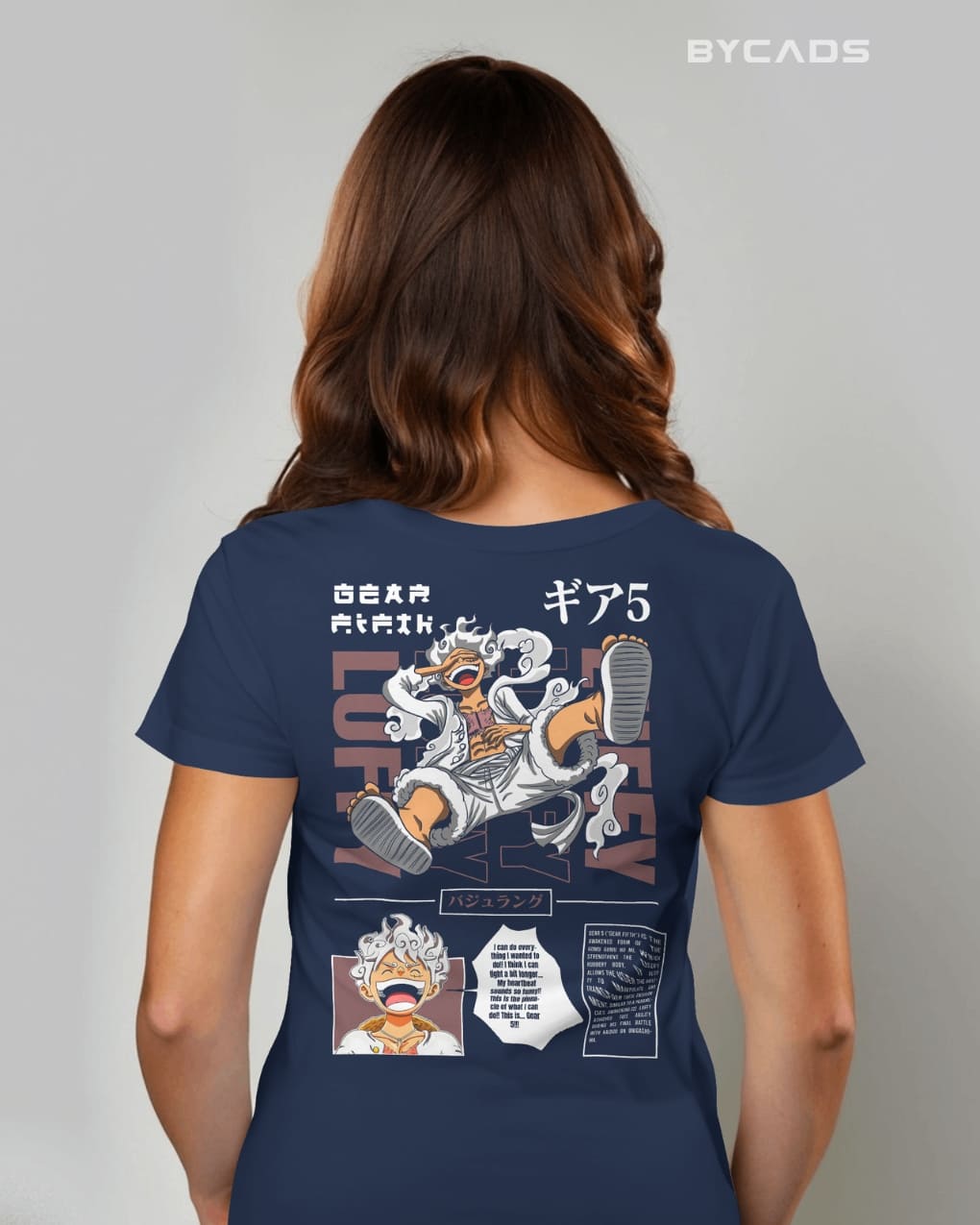 BYCADS "Gear 5 Joyboy" Luffy Anime Graphic Regular Fit T-Shirt