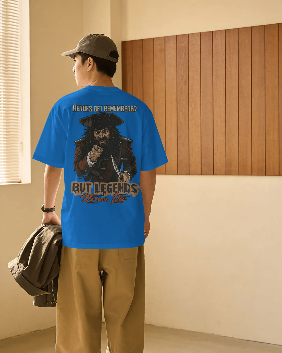 Legends Never Die Oversized Pirate T-Shirt – Bycads Street Legacy Drop
