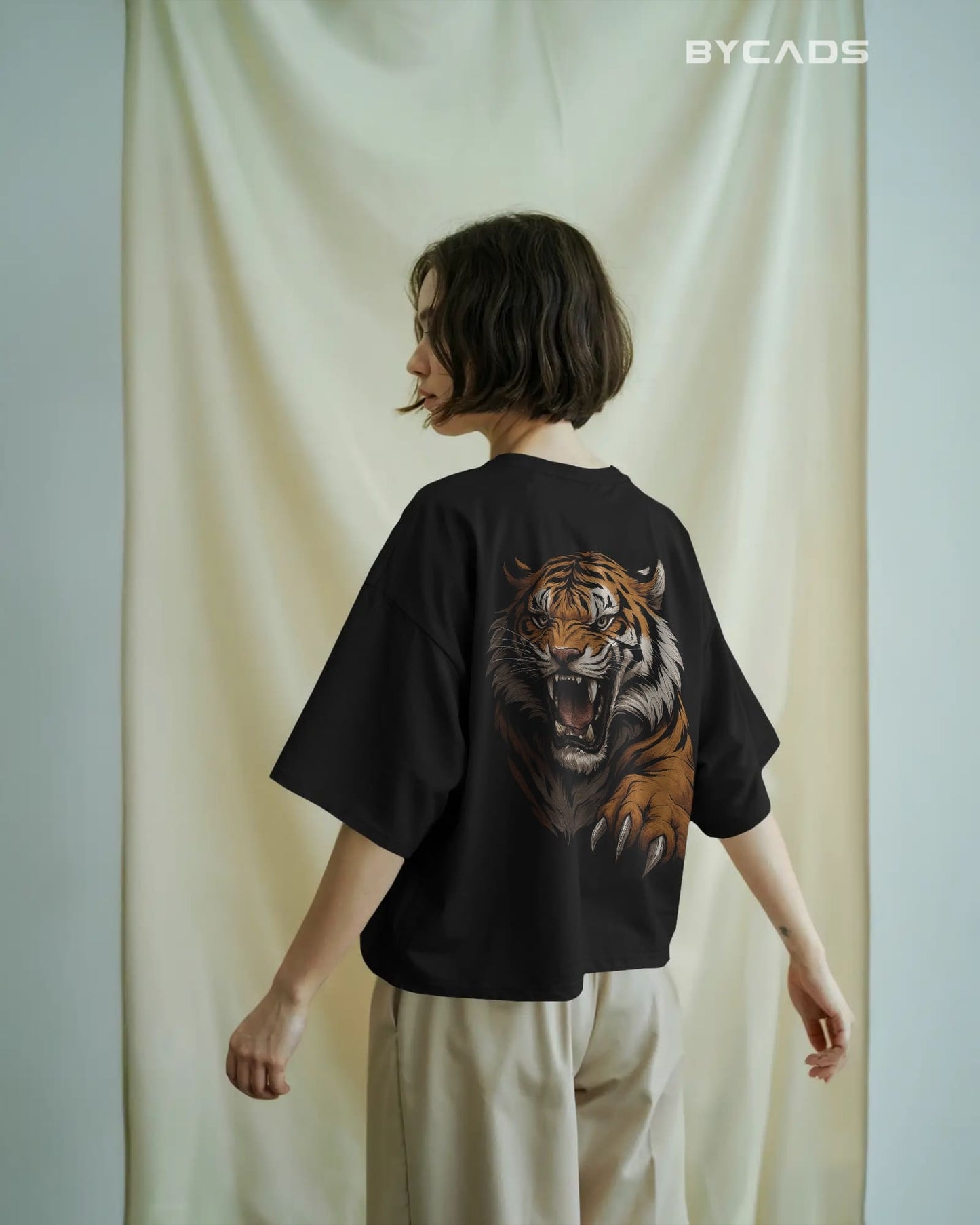 Roaring Tiger Oversized T-Shirt for Men – Fierce Streetwear by Bycads