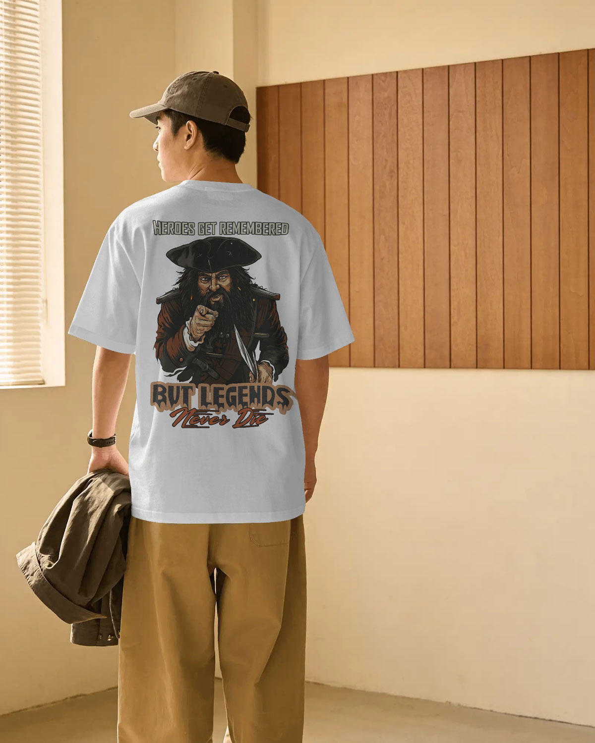 Legends Never Die Oversized Pirate T-Shirt – Bycads Street Legacy Drop