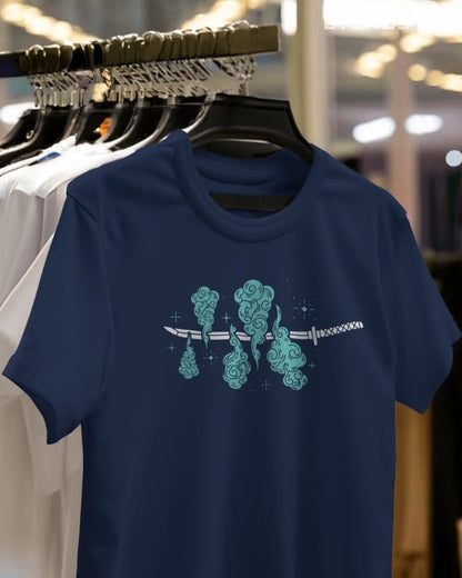 Muichiro Tokito Mist Breathing Graphic Regular-Fit Cotton Blend T-Shirt | Anime Streetwear