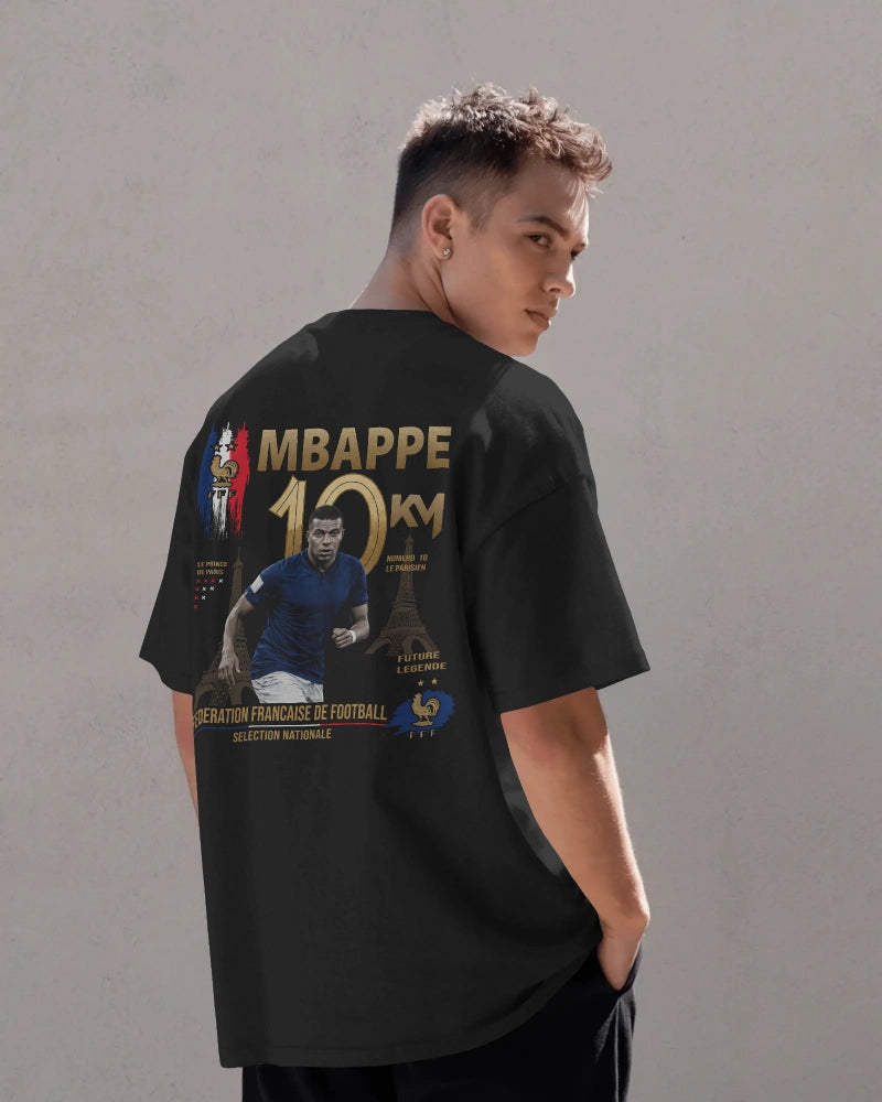 BYCADS Mbappé 10 Sports Edition Oversized T-Shirt – Premium Cotton Blend Streetwear T-shirt