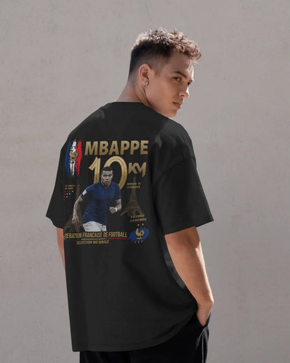 BYCADS Mbappé 10 Sports Edition Oversized T-Shirt – Premium Cotton Blend Streetwear T-shirt