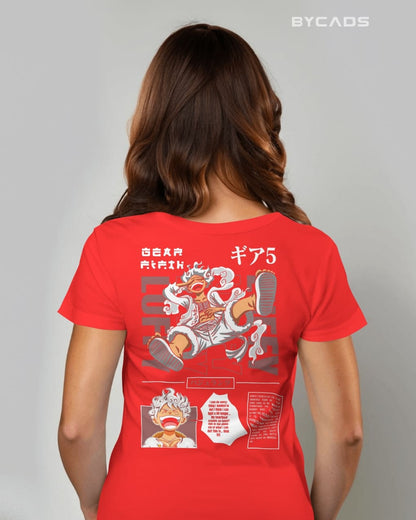 BYCADS "Gear 5 Joyboy" Luffy Anime Graphic Regular Fit T-Shirt