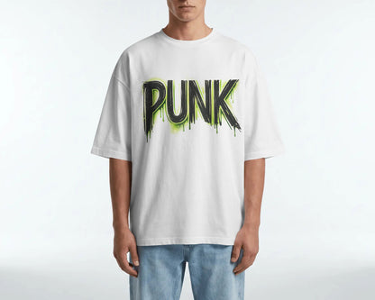 PUNK Drip Graphic Oversized T-Shirt Cotton bland - BYCADS