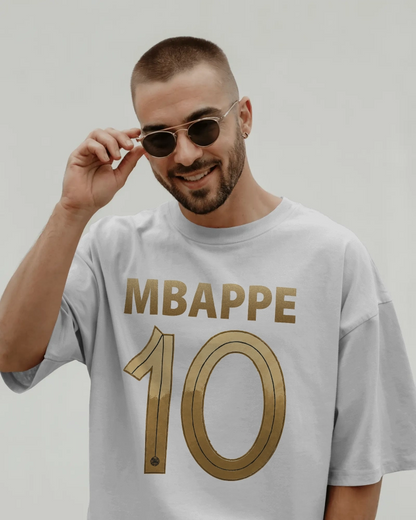 BYCADS Mbappé 10 Sports Edition Oversized T-Shirt – Premium Cotton Blend Streetwear T-shirt