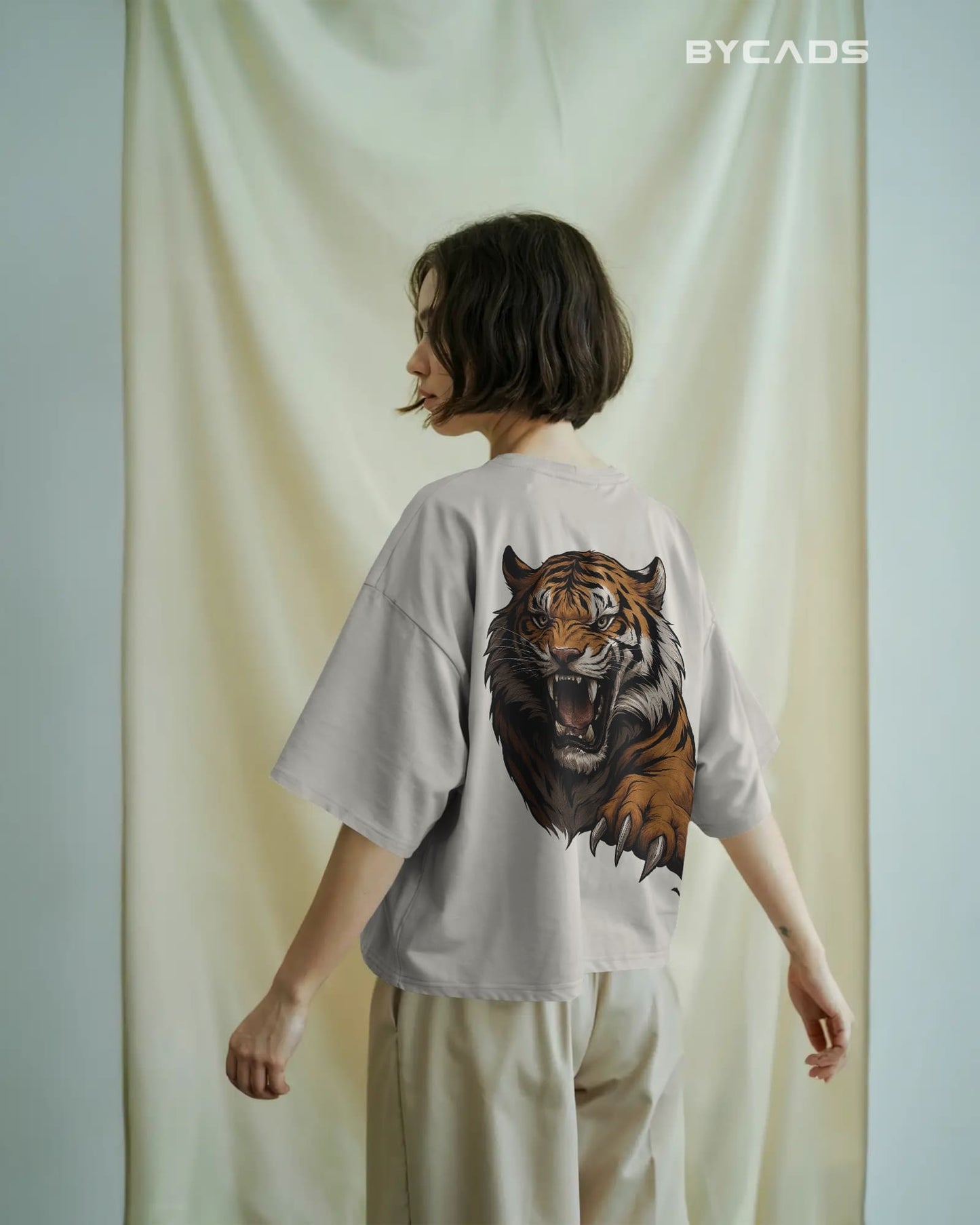 Roaring Tiger Oversized T-Shirt for Men – Fierce Streetwear by Bycads