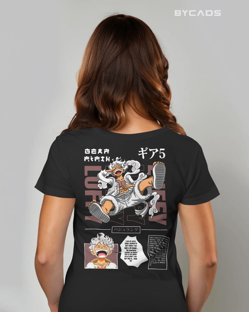 BYCADS "Gear 5 Joyboy" Luffy Anime Graphic Regular Fit T-Shirt