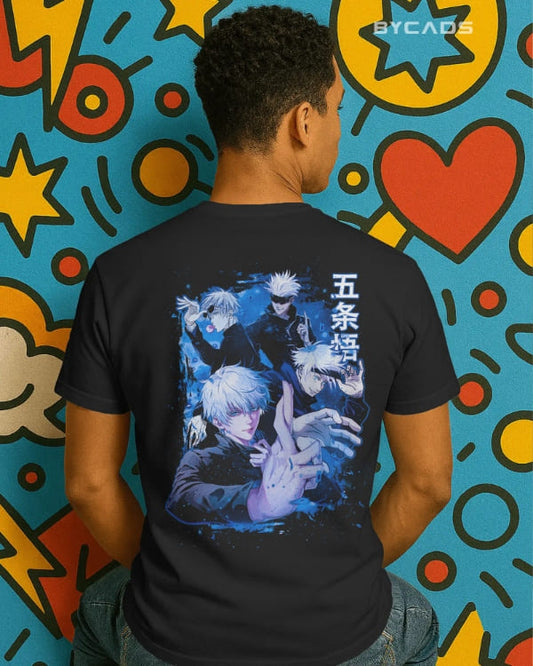 Satoru Gojo Limitless Graphic Regular-Fit Cotton Blend T-Shirt | Anime Streetwear