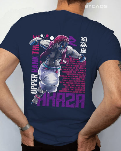 BYCADS "Upper Rank Three" Akaza Anime Graphic Regular Fit Cotton Blend T-Shirt