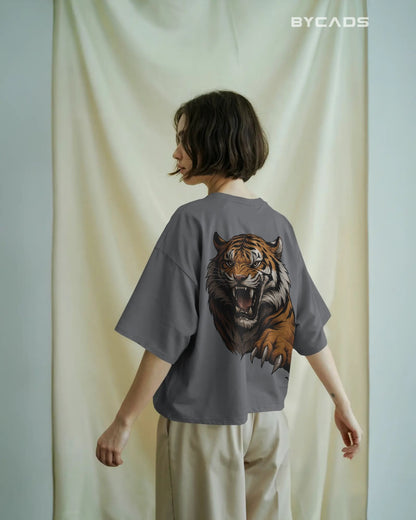 Roaring Tiger Oversized T-Shirt for Men – Fierce Streetwear by Bycads