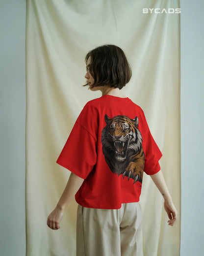 Roaring Tiger Oversized T-Shirt for Men – Fierce Streetwear by Bycads