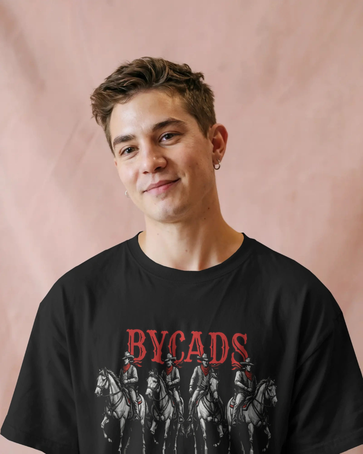 BYCADS "Outlaw Posse" Oversized Cowboy Graphic T-Shirt