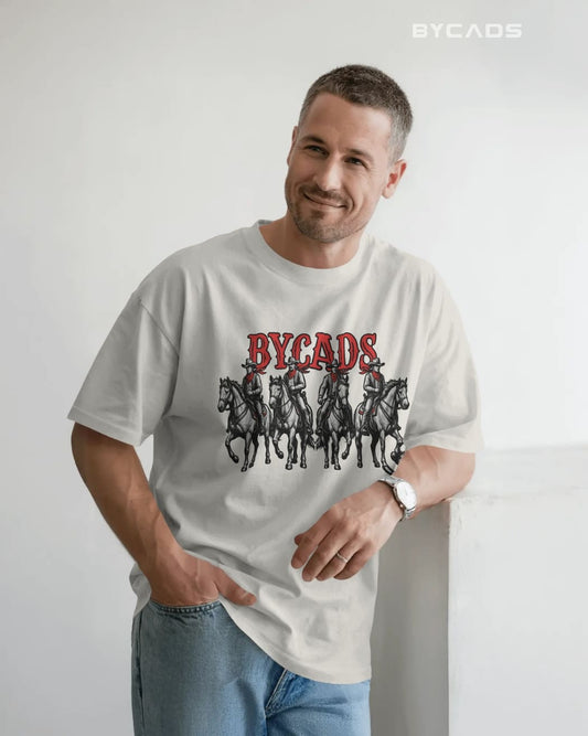 BYCADS "Outlaw Posse" Oversized Cowboy Graphic T-Shirt