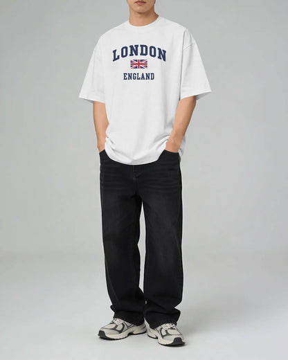 Bycads London England Oversized Graphic T-Shirt | Casual Streetwear Travel T-shirt