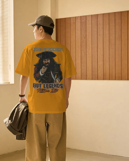 Legends Never Die Oversized Pirate T-Shirt – Bycads Street Legacy Drop