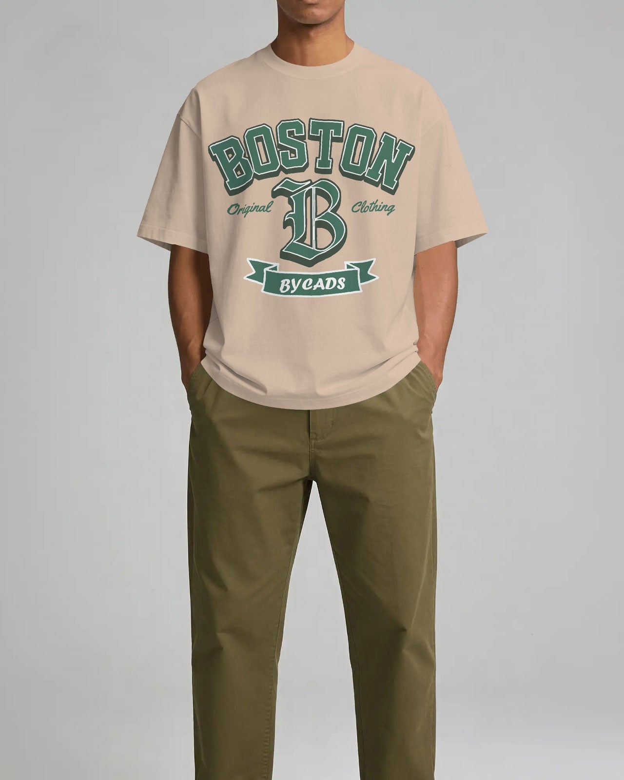 BYCADS Boston Graphic Oversized T-Shirt – Streetwear Cotton Blend t shirt
