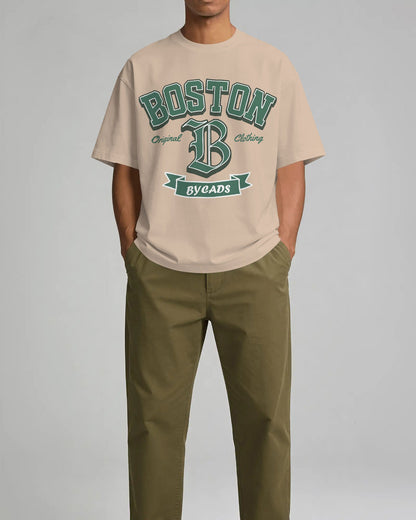 BYCADS Boston Graphic Oversized T-Shirt – Streetwear Cotton Blend t shirt