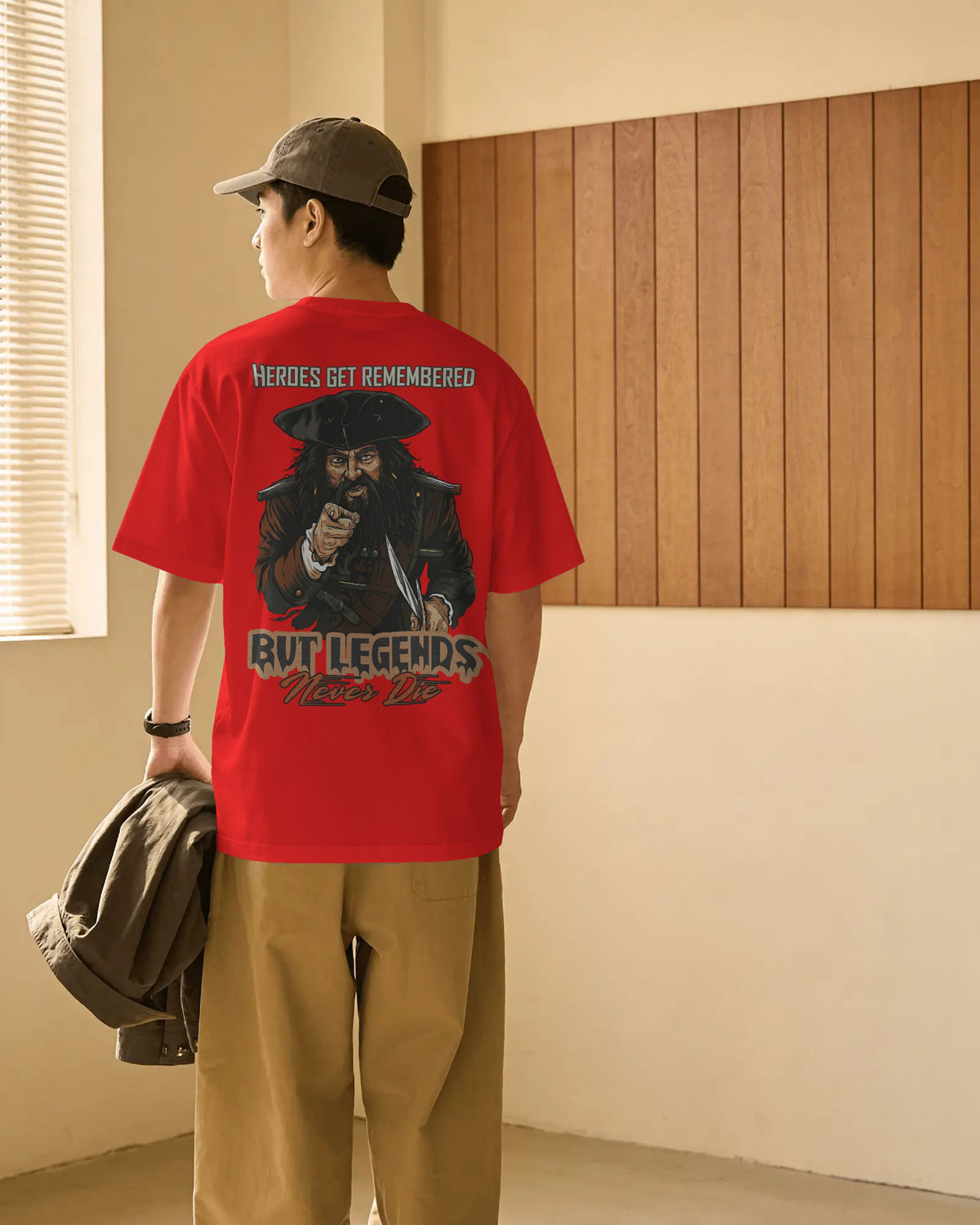 Legends Never Die Oversized Pirate T-Shirt – Bycads Street Legacy Drop