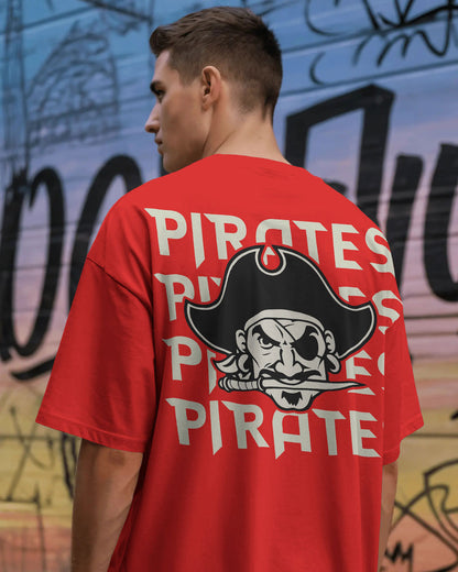 Bold Pirate Graphic Oversized T-Shirt for Men