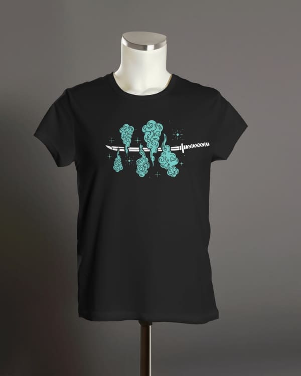Muichiro Tokito Mist Breathing Graphic Regular-Fit Cotton Blend T-Shirt | Anime Streetwear
