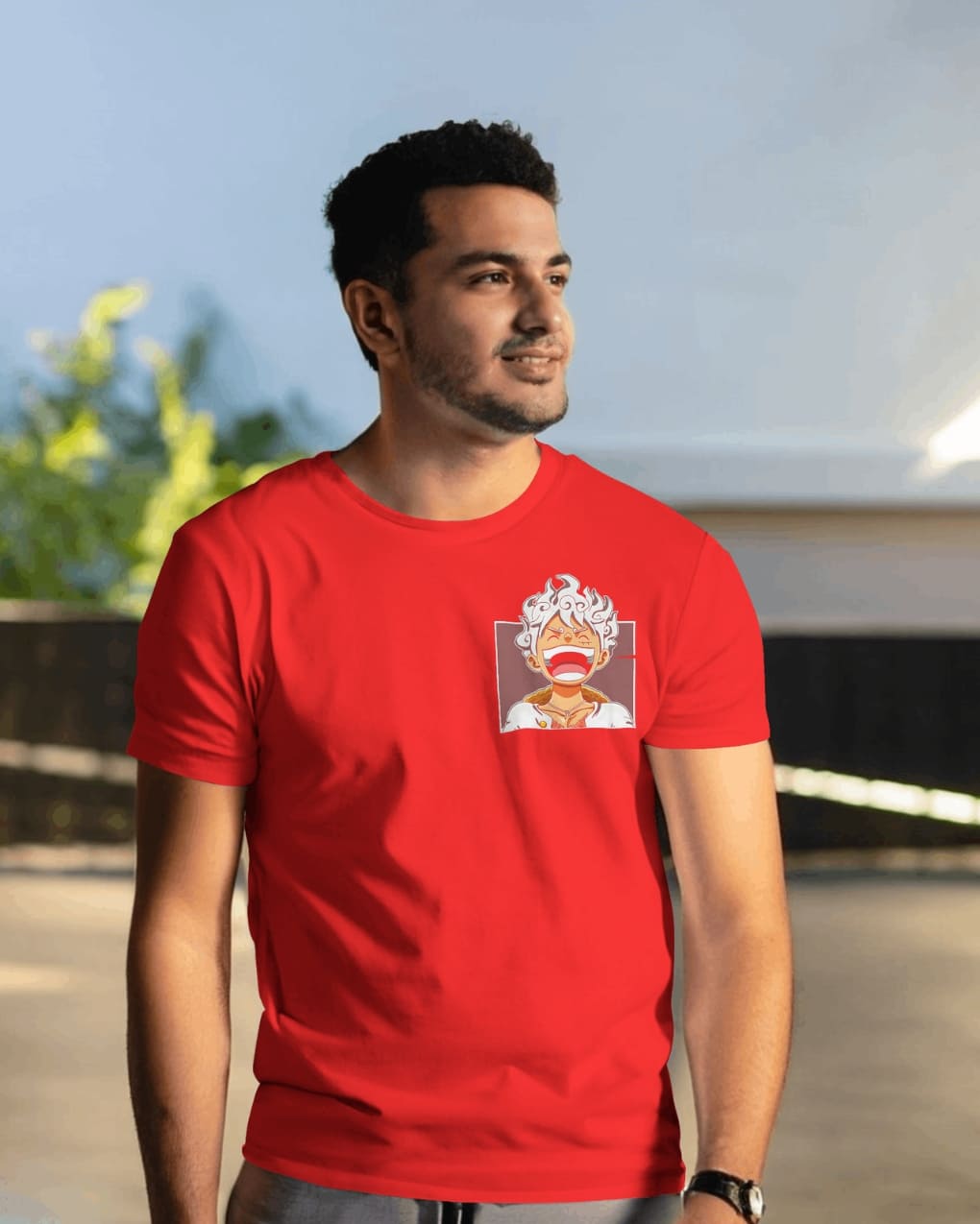 BYCADS "Gear 5 Joyboy" Luffy Anime Graphic Regular Fit T-Shirt