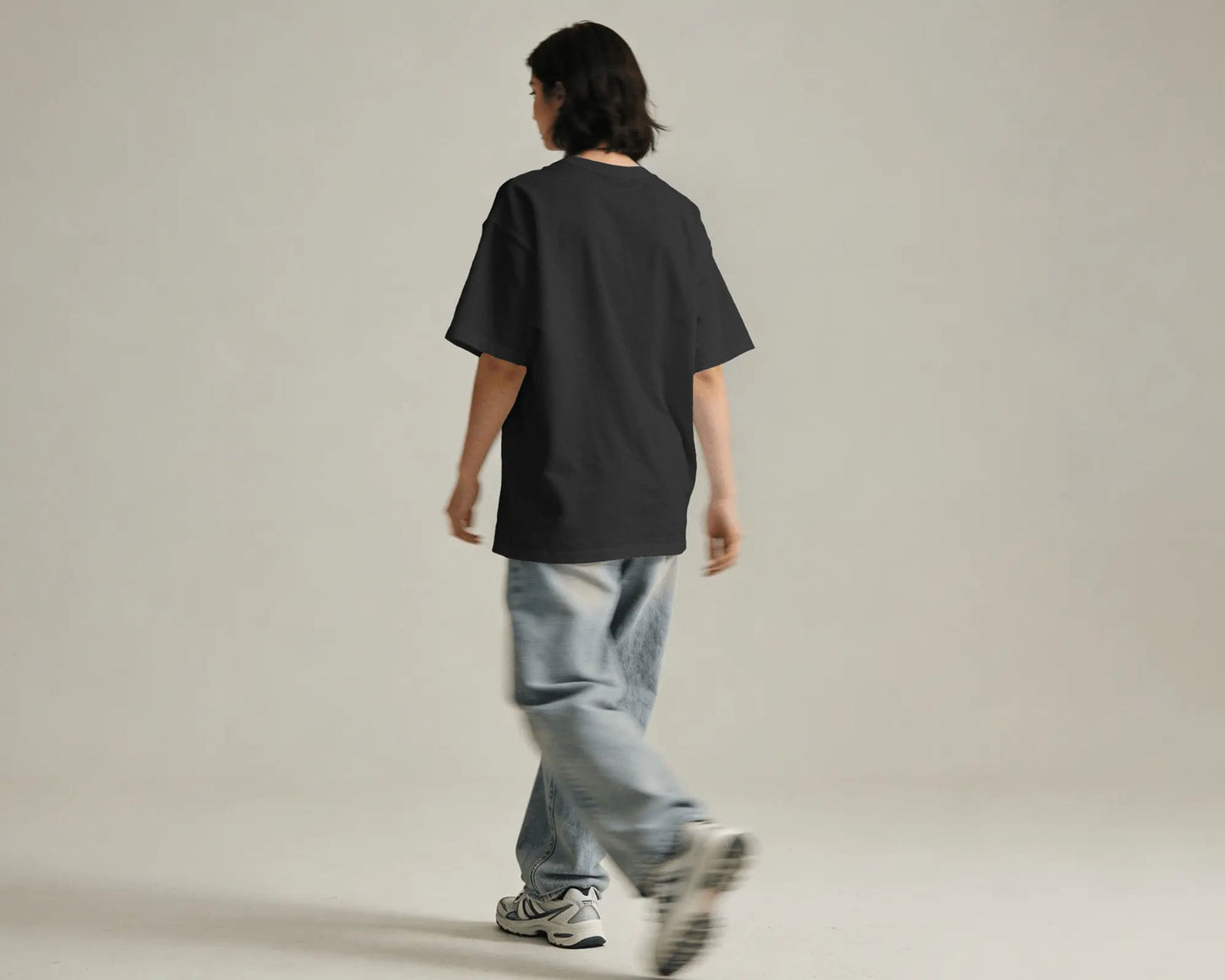 NEVER STOP NOW Graphic Oversized T-Shirt cotton blend - BYCADS