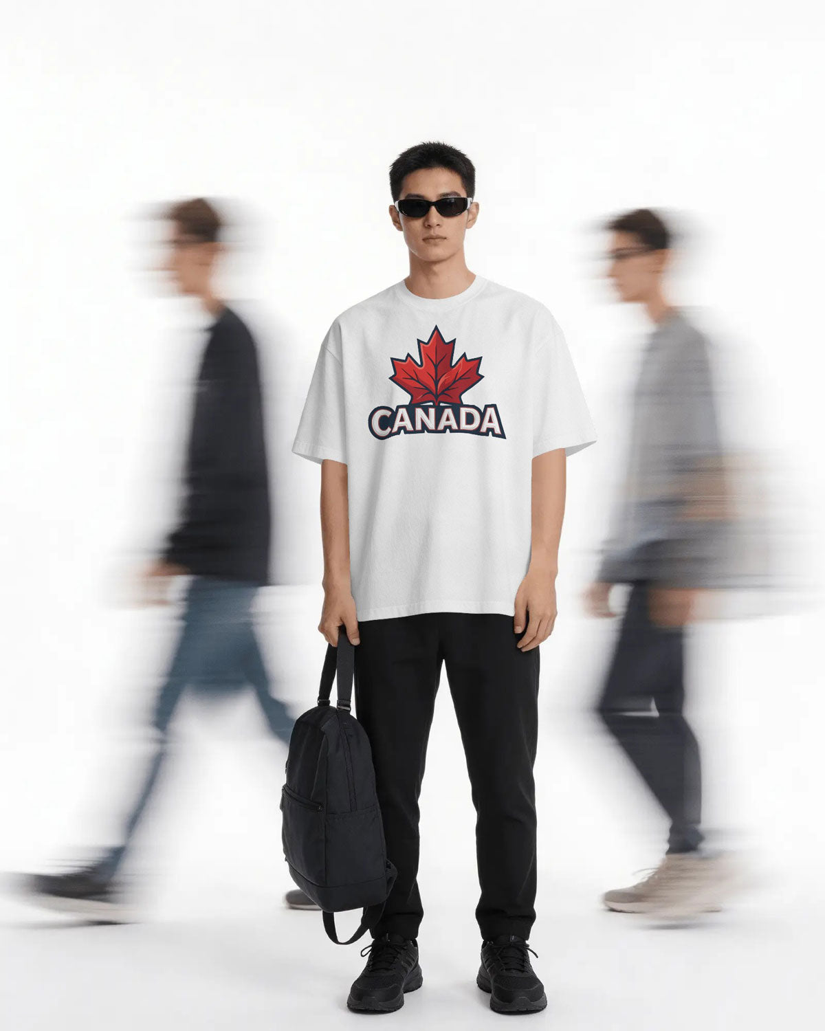 BYCADS Canada Maple Leaf Oversized Cotton Blend T-Shirt | Premium Streetwear Graphic T-Shirt