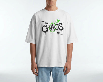 CHAOS Graphic Oversized T-Shirt cotton blend - BYCADS