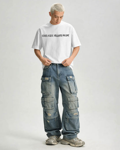 Bold Pirate Graphic Oversized T-Shirt for Men