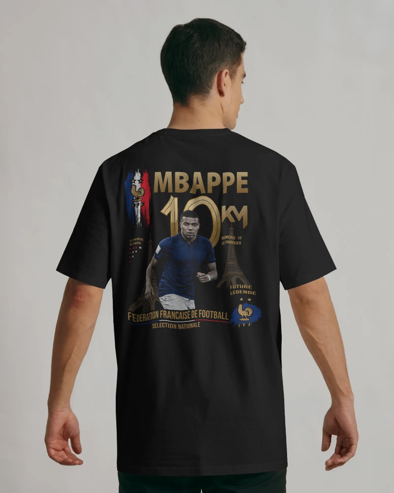 BYCADS Mbappé 10 Sports Edition Oversized T-Shirt – Premium Cotton Blend Streetwear T-shirt