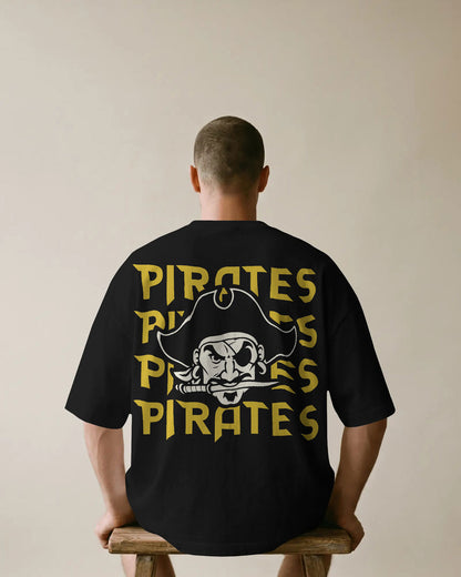 Bold Pirate Graphic Oversized T-Shirt for Men