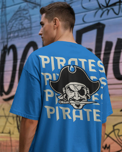 Bold Pirate Graphic Oversized T-Shirt for Men
