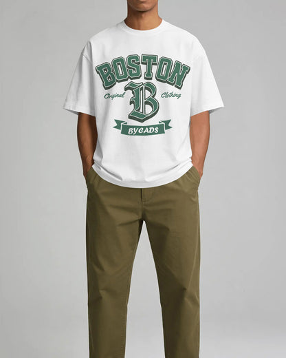 BYCADS Boston Graphic Oversized T-Shirt – Streetwear Cotton Blend t shirt