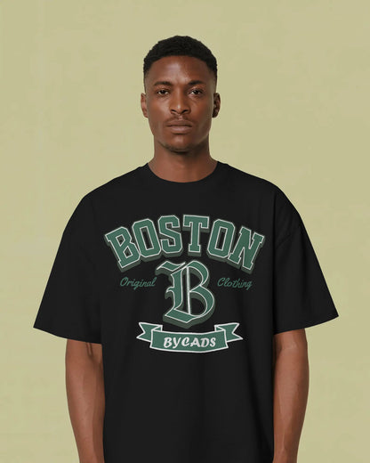 BYCADS Boston Graphic Oversized T-Shirt – Streetwear Cotton Blend t shirt