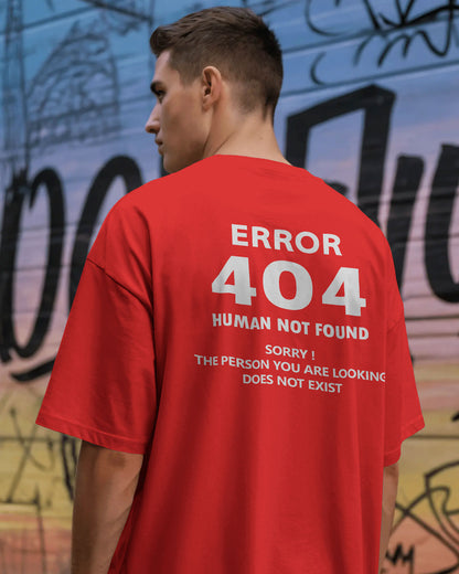 BYCADS "404 HUMAN NOT FOUND" Oversized Graphic Tee