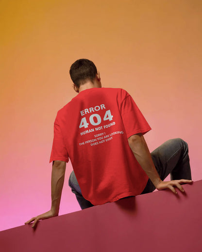 BYCADS "404 HUMAN NOT FOUND" Oversized Graphic Tee