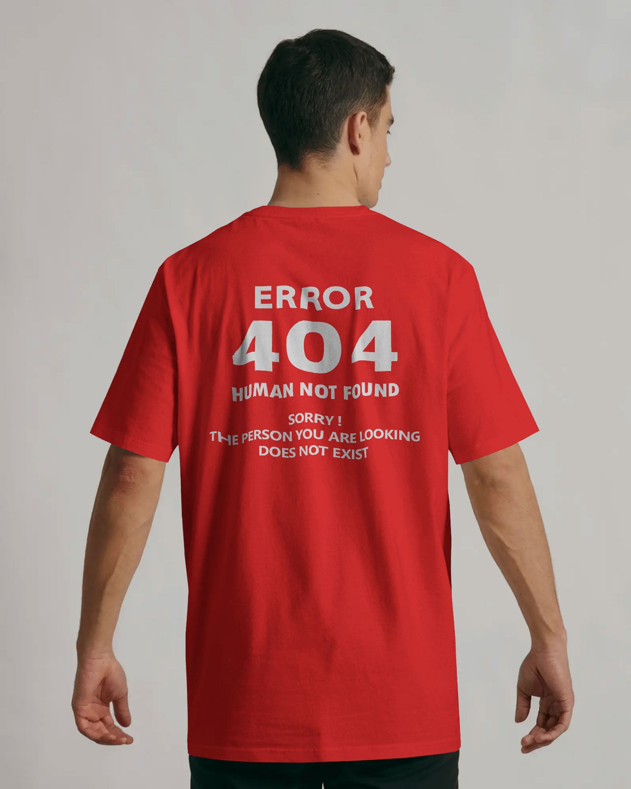 BYCADS "404 HUMAN NOT FOUND" Oversized Graphic Tee