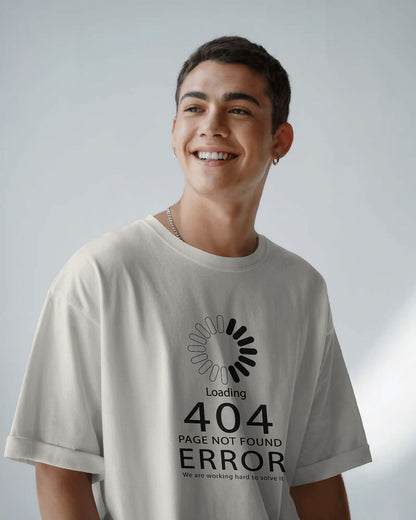 BYCADS "404 HUMAN NOT FOUND" Oversized Graphic Tee