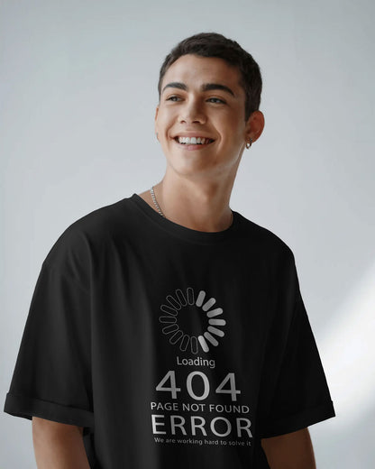 BYCADS "404 HUMAN NOT FOUND" Oversized Graphic Tee