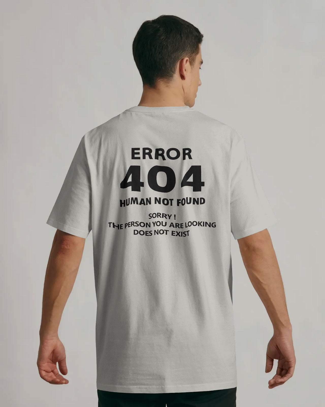 BYCADS "404 HUMAN NOT FOUND" Oversized Graphic Tee