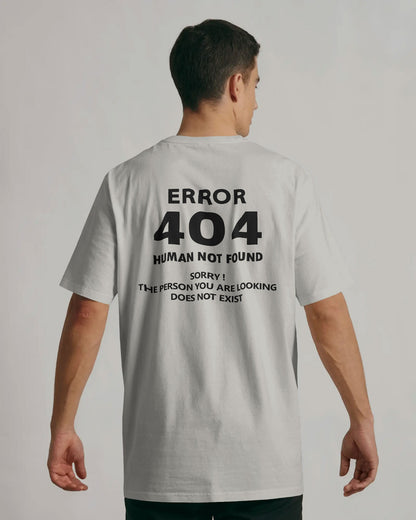 BYCADS "404 HUMAN NOT FOUND" Oversized Graphic Tee