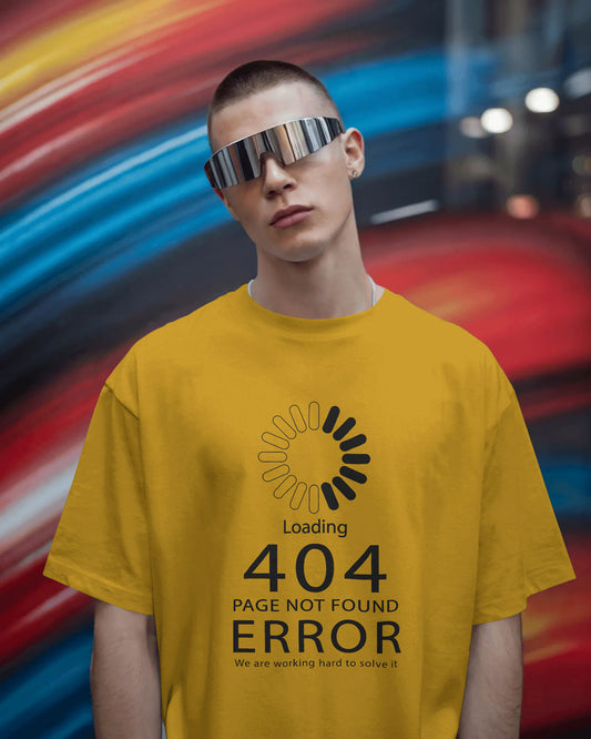 BYCADS "404 HUMAN NOT FOUND" Oversized Graphic Tee