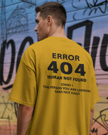 BYCADS "404 HUMAN NOT FOUND" Oversized Graphic Tee